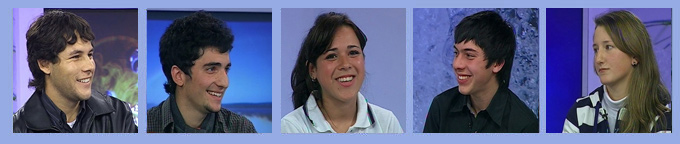 Participantes de la tercera semifinal de EV 2011 Los semifinalistas: Sergio de Chaco, Camilo de La Rioja, Araceli de Chaco, Federico de Entre Ríos y Verónica de Buenos Aires.